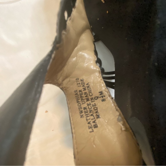 Nine West Sophia Black Pumps Heels Sz 8.5 - Picture 4 of 5